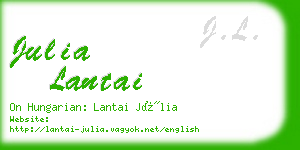 julia lantai business card